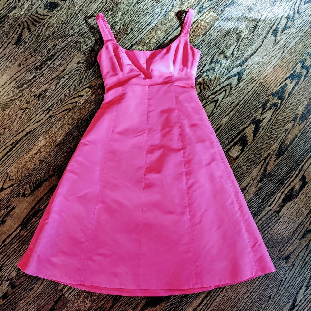 J. Crew Hot Pink Fit n Flare Occasion Dress 2